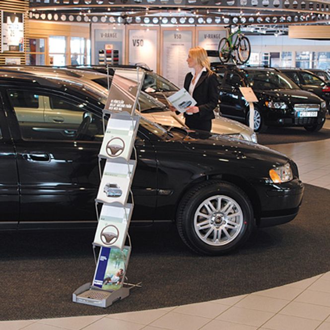 Huvudbild Broschyrställ SwingUp 5xA4 silver portabelt inkl ...