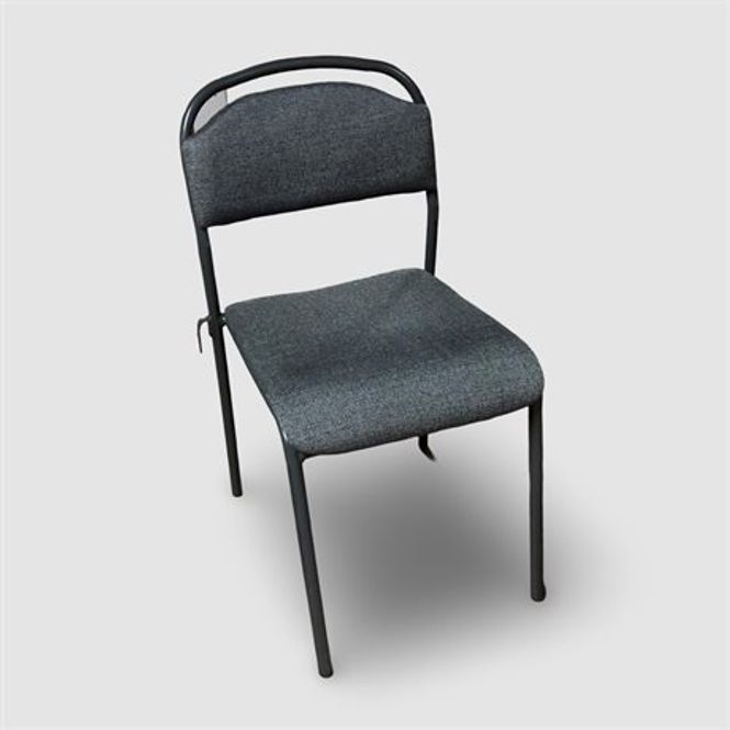 Huvudbild Stol gråmelerad med grått stativ