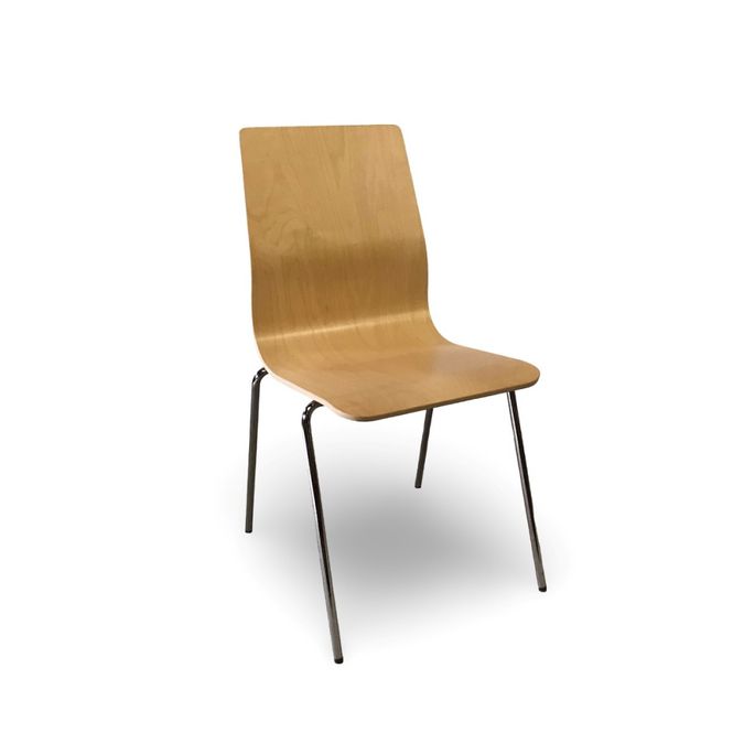 Huvudbild Stol björk/krom - begagnad