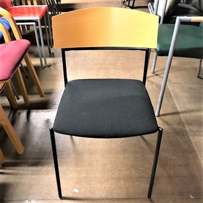 Huvudbild Stol NKR svart/bok - begagnad