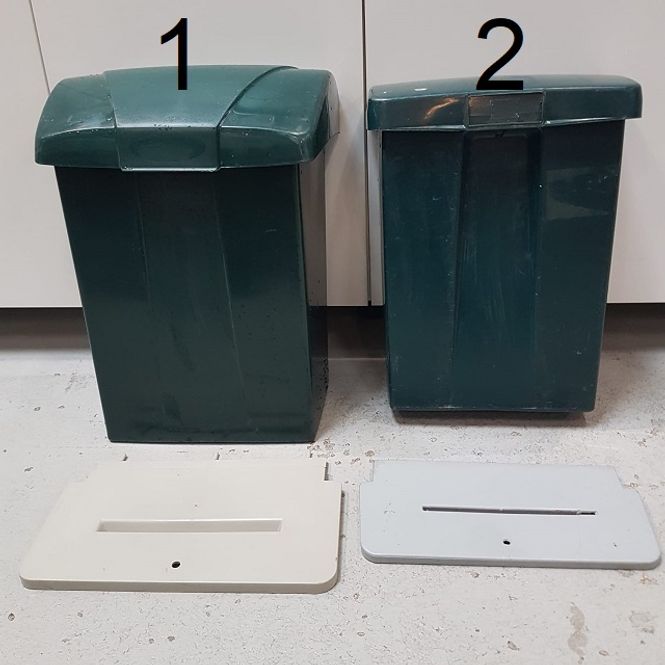 Huvudbild Postlåda grön med insats - begagnad