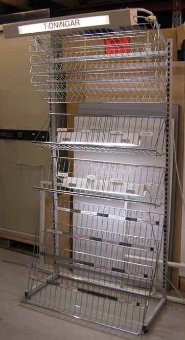 Huvudbild Tidskriftshyllor i olika modeller - begagnad