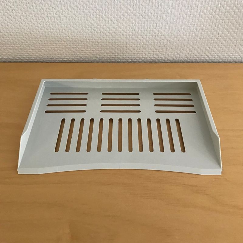 Blankettfack A4 stapelbar grå plast