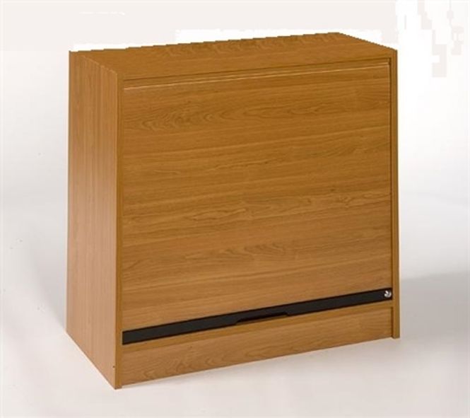 Huvudbild Kontorsskåp med jalusi honungsbets