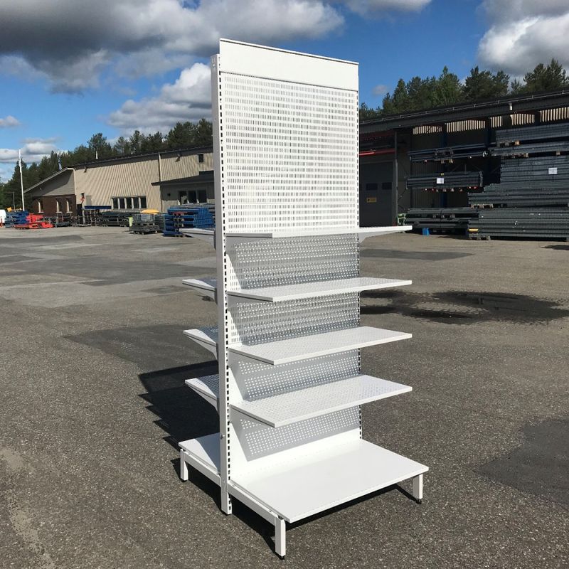 Butiksinredning Ricana hög T-stativ vit - begagnad