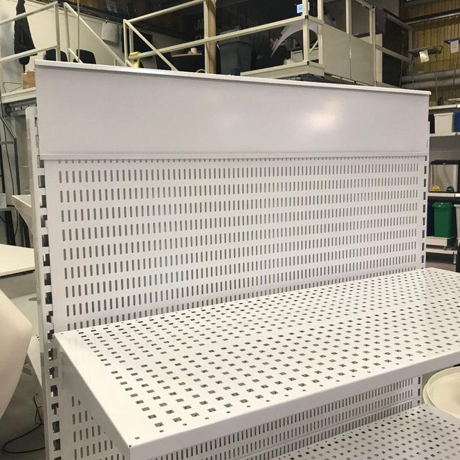 Huvudbild Skylthållare Ricana 900x150 mm vit - begagnad