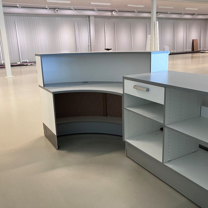 Butiksdisk Hestra vit - begagnad