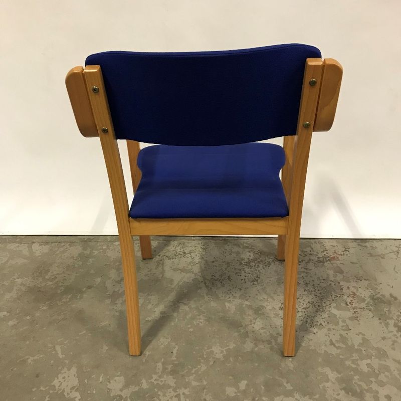 Karmstol bok/blå - begagnad