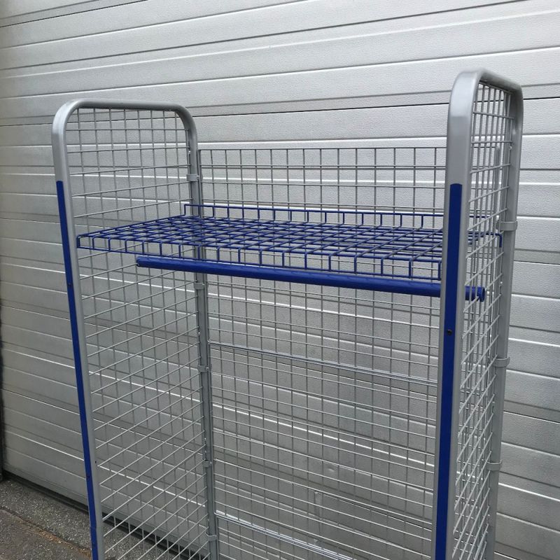 Klädställning 8 sektioner grå/blå - begagnad