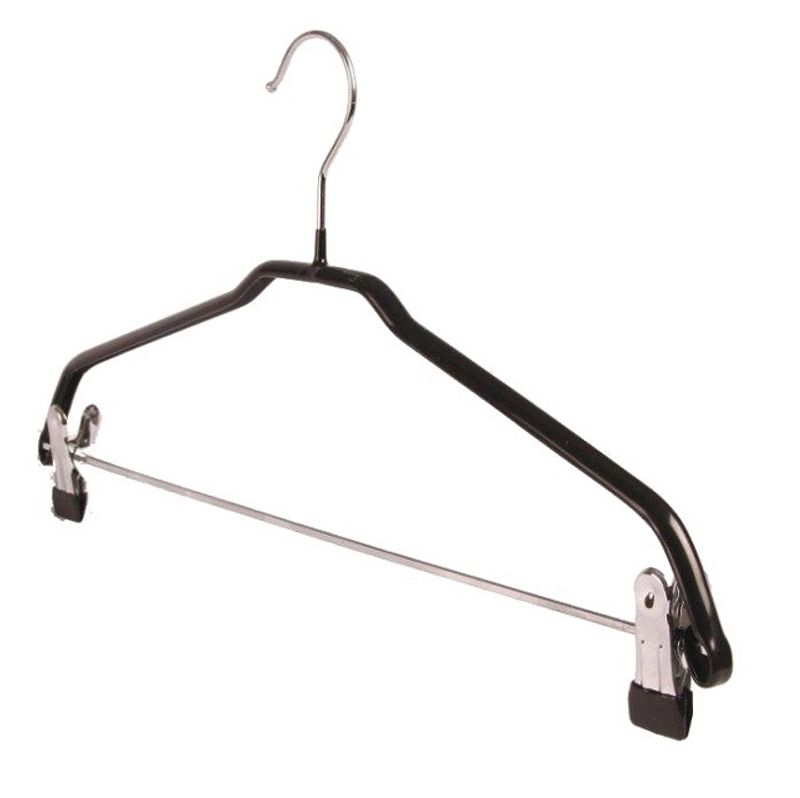 Metallhängare nonslip m metallclips 42 cm 50-pack svart