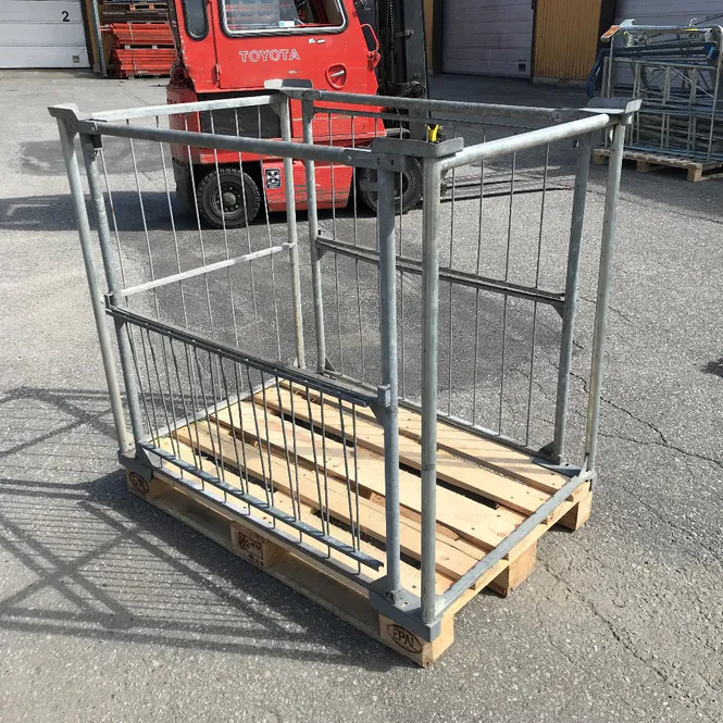 Huvudbild Pallcontainer 3 sidor galv - begagnad
