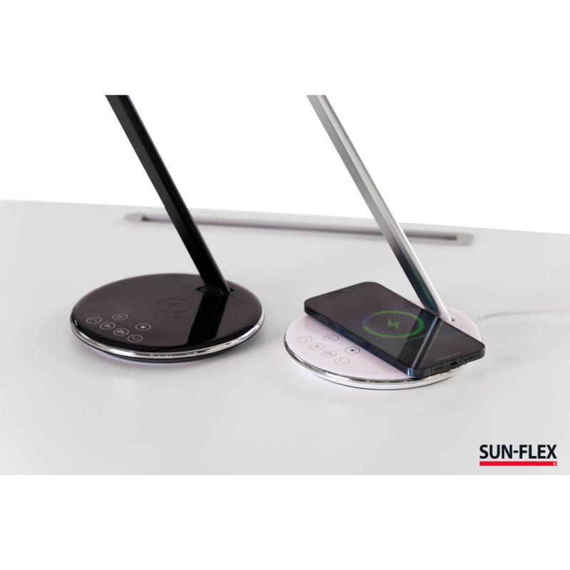 Qlite skrivbordslampa LED med mobilladdare