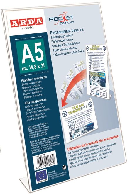 Huvudbild Skylthållare A5 L-fot 