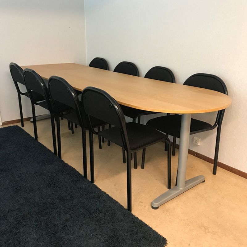 Konferensbord 2600x800 mm ekfanér - begagnat