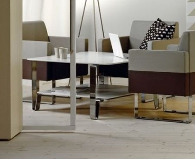 Huvudbild Soffbord Materia Cosmo vit/krom 133x70 cm - ...