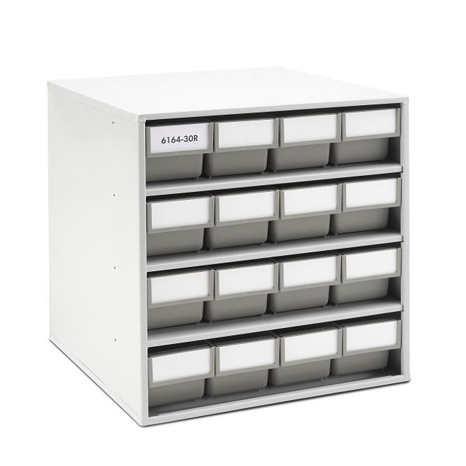 Huvudbild Lagerkassett 16 lådor Treston 400x400x395 grå