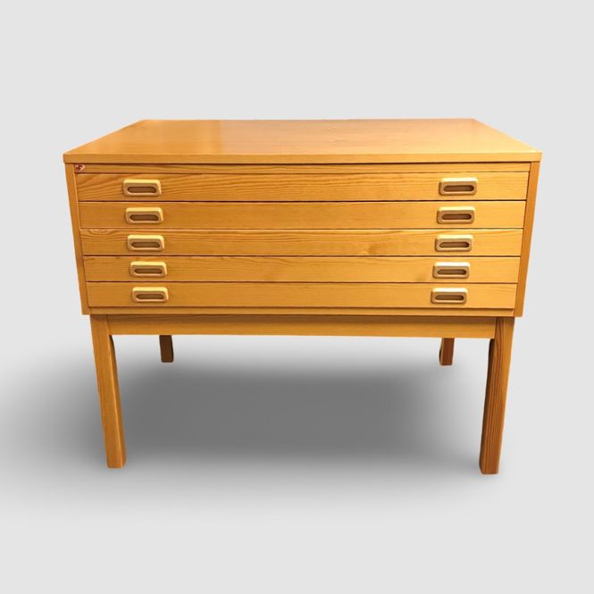 Huvudbild Ritningsskåp 5 lådor A1 furu